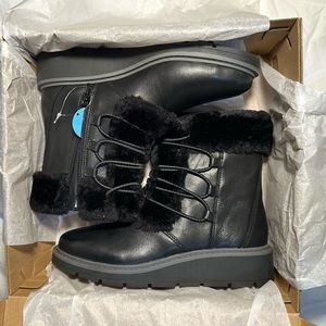 Ivery Crystal Faux Fur-Trim Boots